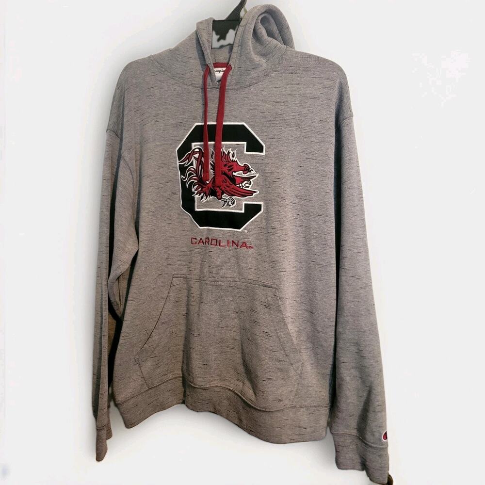 Champion University of South Carolina Gamecocks Gray Hoodie Size Large-Comfort